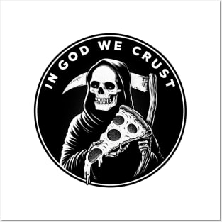 Grim Reaper Pizza Party Tee Posters and Art